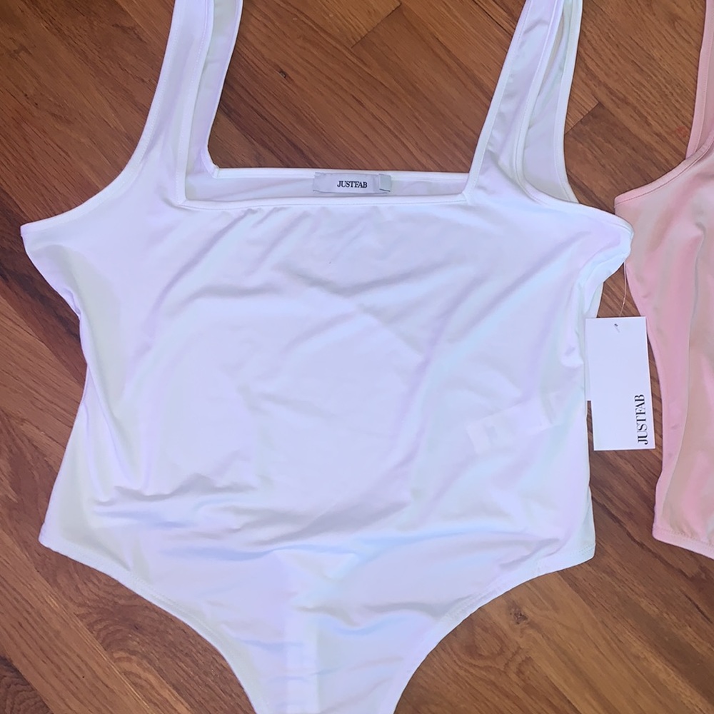NWT JustFab Body suit white size XL